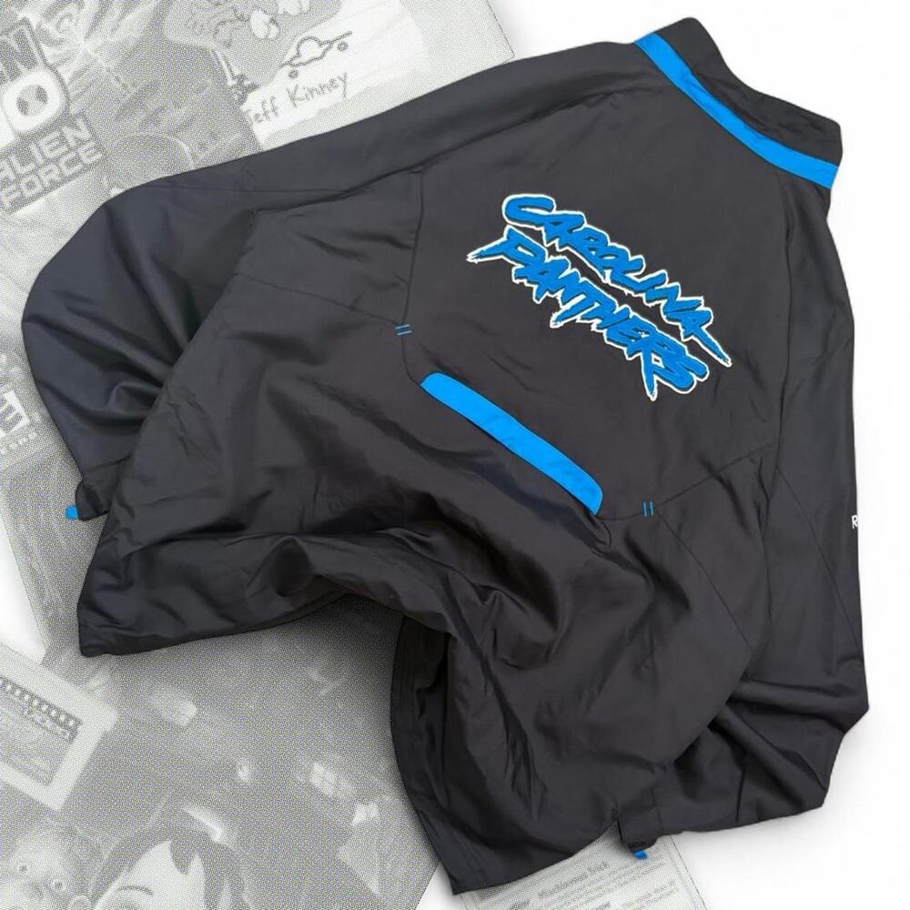 Vintage Carolina Panthers Bank Of America Stadium Graphic Zip Up Windbreaker